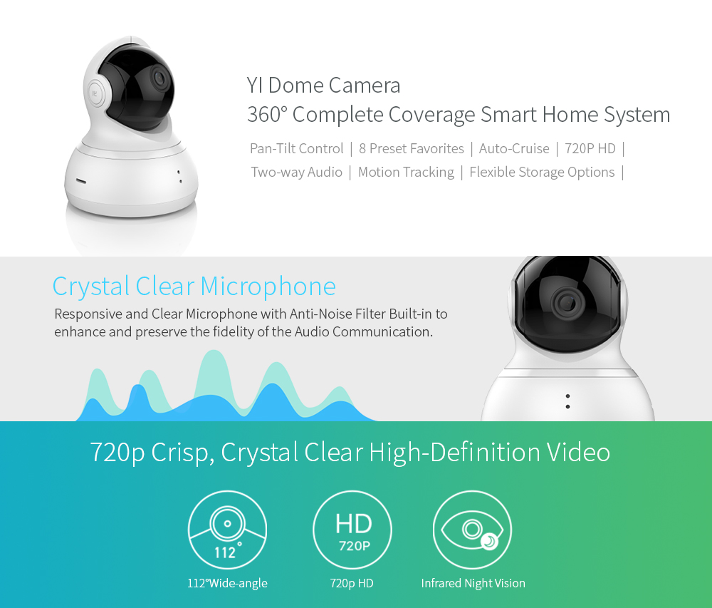 XIAOMI YI DOME CAMERA IP - CHYTRÁ IP KAMERA 360